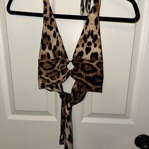 Leopard Print Halter Top